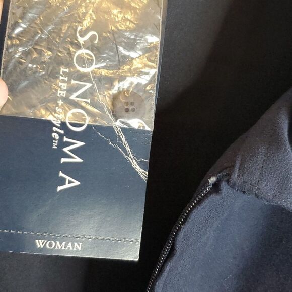 New 2X Faux Micro Suede Navy Blue SHACKET shirt full zip JACKET 2 X SONOMA NWT - Picture 8 of 12